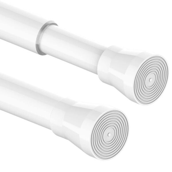 Extendable Shower Curtain Rail 70–120cm – White