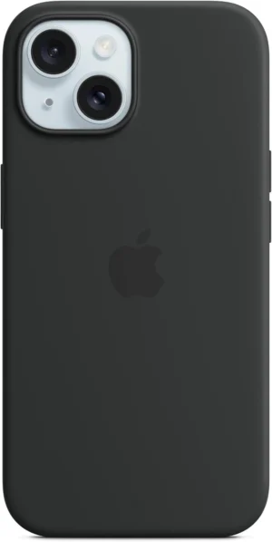 Apple iPhone 15 Silicone Case with MagSafe - Black Official MagSafe Cover