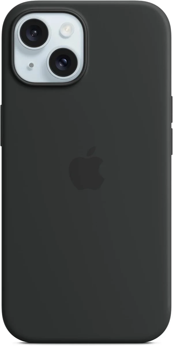 Apple iPhone 15 Silicone Case with MagSafe - Black Official MagSafe Cover