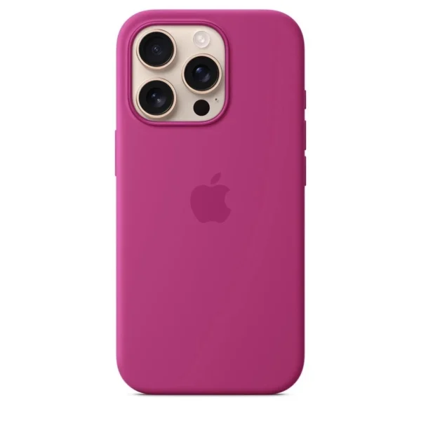 Apple iPhone 16 Pro Silicone Case with MagSafe - Fuchsia Official MagSafe Cover